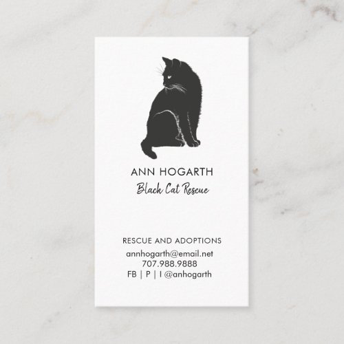 Black Cat Rescue Organization Business Card