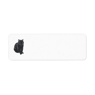 Black Cat Return Address Labels