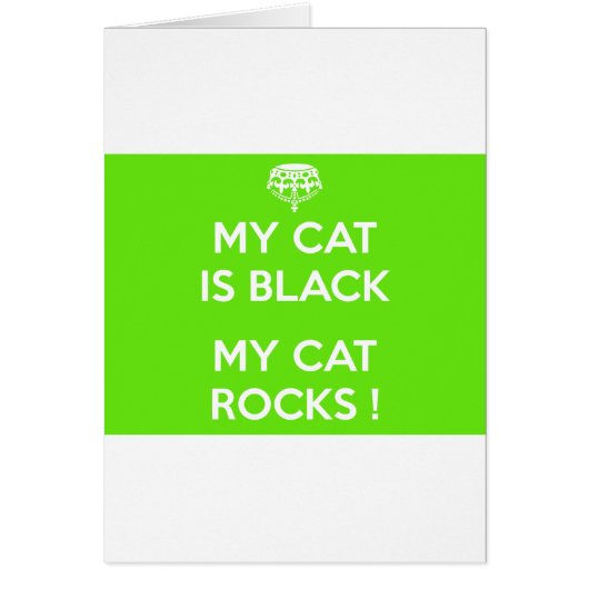 Black cat rocks cards (Front)