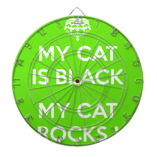 Black cat rocks dart board