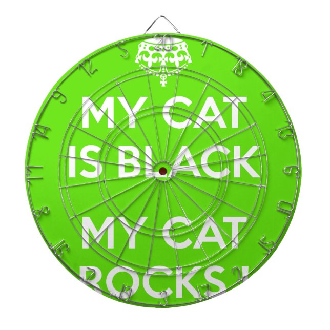 Black cat rocks dart board (Front)