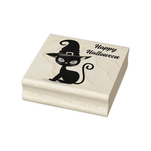 Black Cat Rubber Stamp