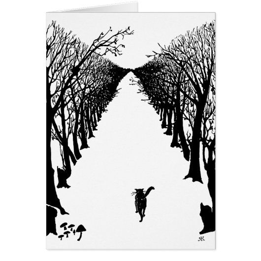 Black cat, Rudyard Kipling Cards (Front)