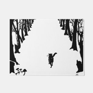 Black cat, Rudyard Kipling Doormat