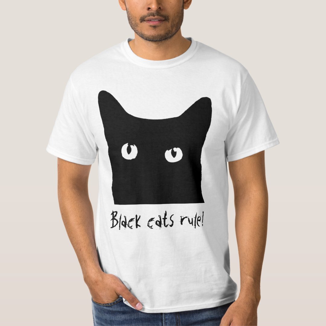Black Cat Rule! T-Shirt | Zazzle