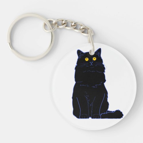Black Cats Essential T_ShirtBlack Cat Face Essen Keychain