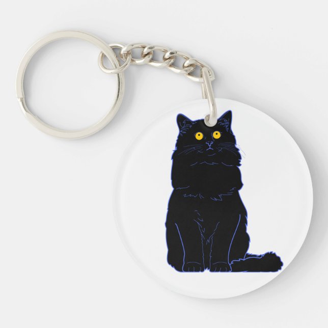 Black Cat(s) Essential T-ShirtBlack Cat Face Essen Keychain (Front)