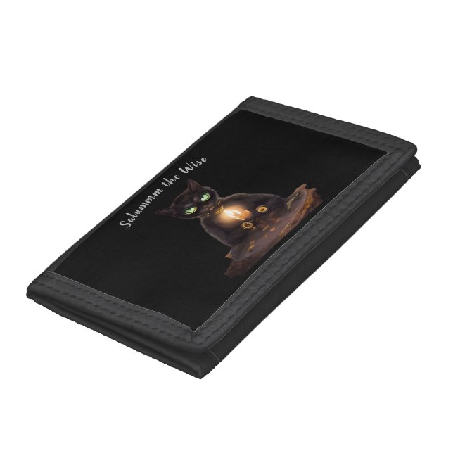 Black cat "Salummm the Wise" Photo Wallet (Bottom)