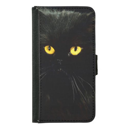 Black Cat Wallet Phone Case For Samsung Galaxy S5