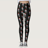 Wake Me Up When It's Christmas Sloth Candy Cane Leggings