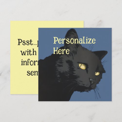Black cat sarcastic spooky vintage illustration