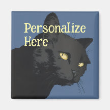 Black cat sarcastic spooky vintage illustration 