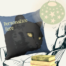 Black cat sarcastic spooky vintage illustration