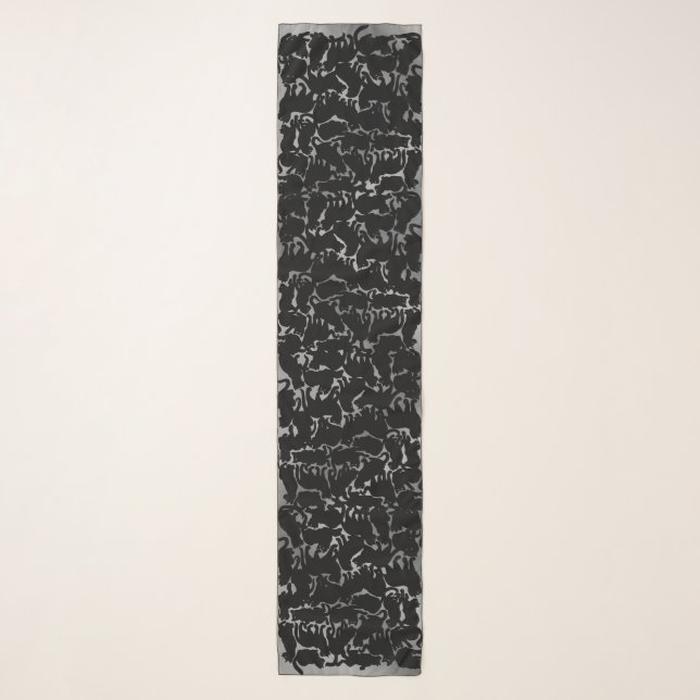 Black Cat Scarf Cat Lover Scarves & Cat Gifts (Front)