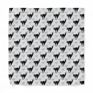 Black Cat Shadow Silhouette Pattern Design Bandana