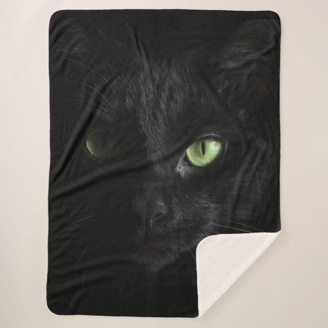 BLACK CAT SHERPA BLANKET (Front)