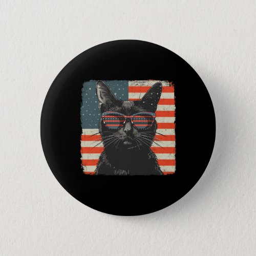 Black Cat Shirt 4th Of July Women Men Kids  Button