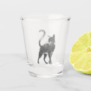 Black Cat shot glass