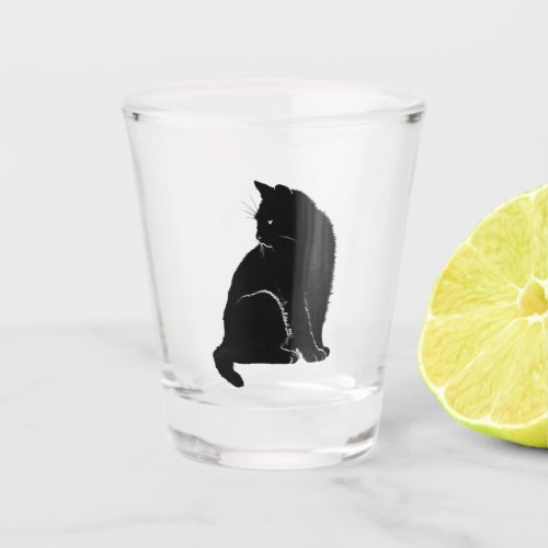 Black Cat Shot Glass