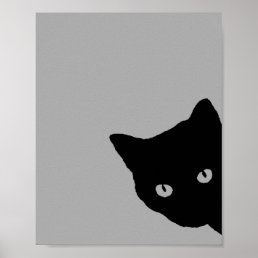 Black Cat Side Look Poster