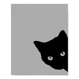 Black Cat Side Look Poster