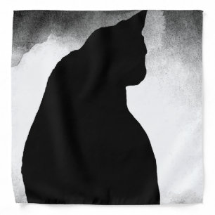Black Cat Silhouette Bandana