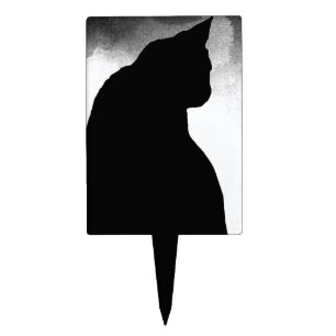 Black Cat Silhouette Cake Topper
