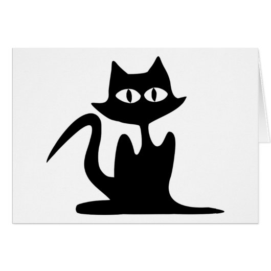 BLACK CAT SILHOUETTE CARDS (Front Horizontal)