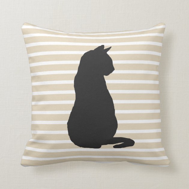 cat silhouette pillow