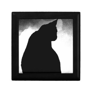 Black Cat Silhouette Gift Box