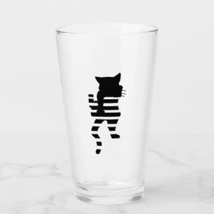 Black Cat Silhouette Glass