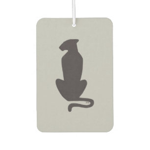 Black Cat Silhouette gray car air freshener