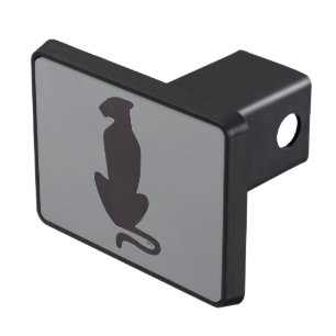 Black Cat Silhouette gray hitch cover receiver
