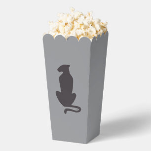 Black Cat Silhouette gray popcorn boxes