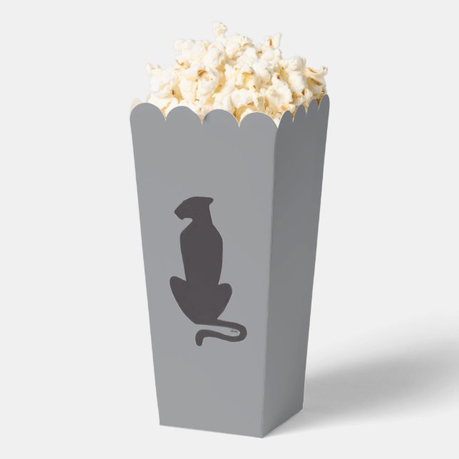 Black Cat Silhouette gray popcorn boxes (Popped)
