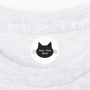 Black Cat Silhouette Kids' Labels