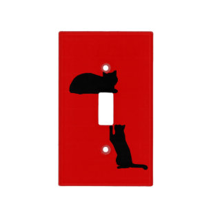 Black Cat Silhouette Light Switch Cover