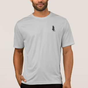 Black Cat Silhouette men gray Sport-Tek T-shirt
