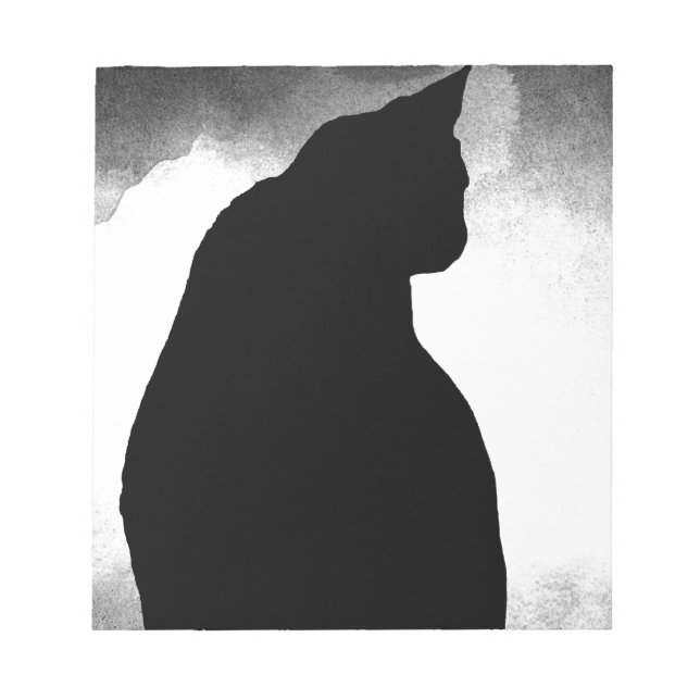 Black Cat Silhouette Notepad (Front)