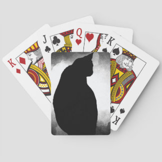 Black Cat Silhouette Poker Cards
