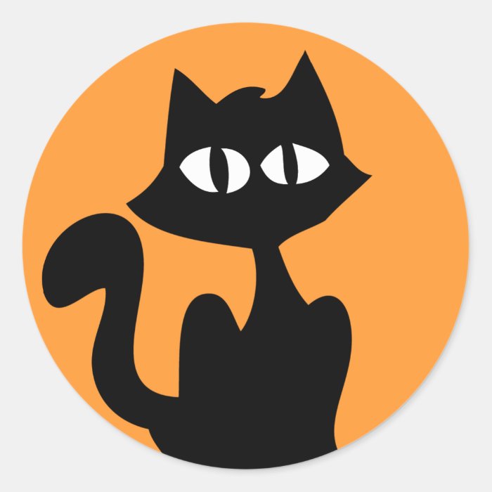 Black Cat Silhouette Sticker