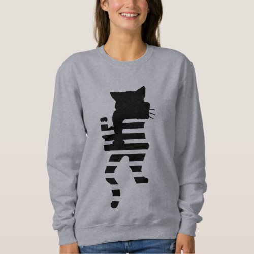 Black Cat Silhouette  Sweatshirt