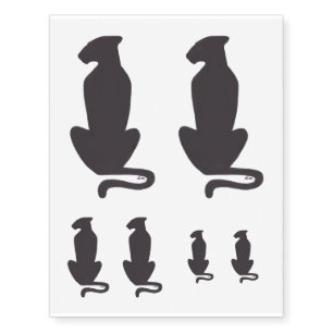 Black Cat Silhouette temporary tattoo 6