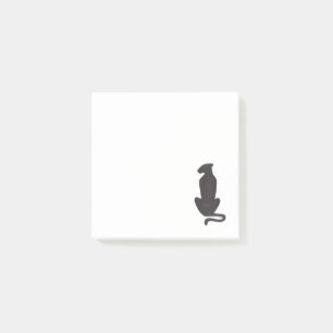 Black Cat Silhouette white note pads