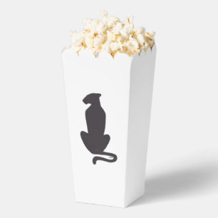 Black Cat Silhouette white popcorn boxes