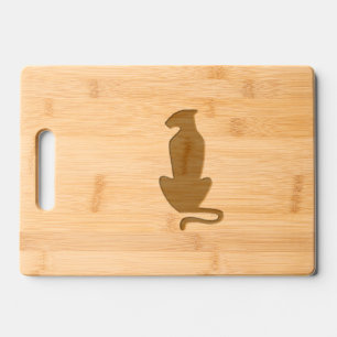 Black Cat Silhouette wooden cutting board