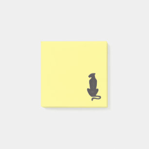Black Cat Silhouette yellow note pads