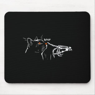 Black Cat Skeleton Hand Boop Halloween Pet Women G Mouse Pad