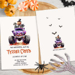 Black Cat Skeleton Pumpkin Monster Truck Halloween Invitation<br><div class="desc">Step into the spooky season with our “Ghoul Gang” Halloween party invitations! Perfect for your little one’s costume party, these invites are a playful blend of eerie and adorable. With a monster truck leading the Boo Crew, each card is a ticket to a frightfully fun night. Crafted with modern watercolor...</div>