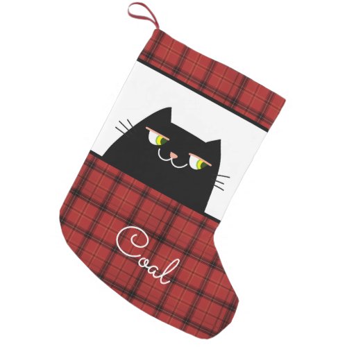 Black Cat Small Christmas Stocking